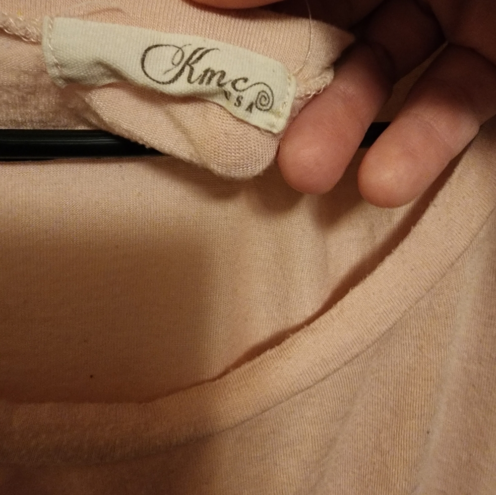 KMC USA Pink with Hearts Oversized Tee Size Lg - Picture 6 of 7